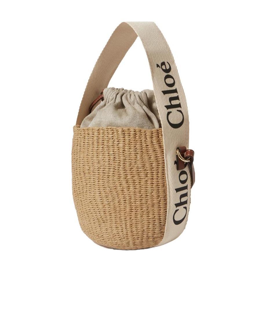 Chloé Small Woody Bucket Top Handle Bag In Brown