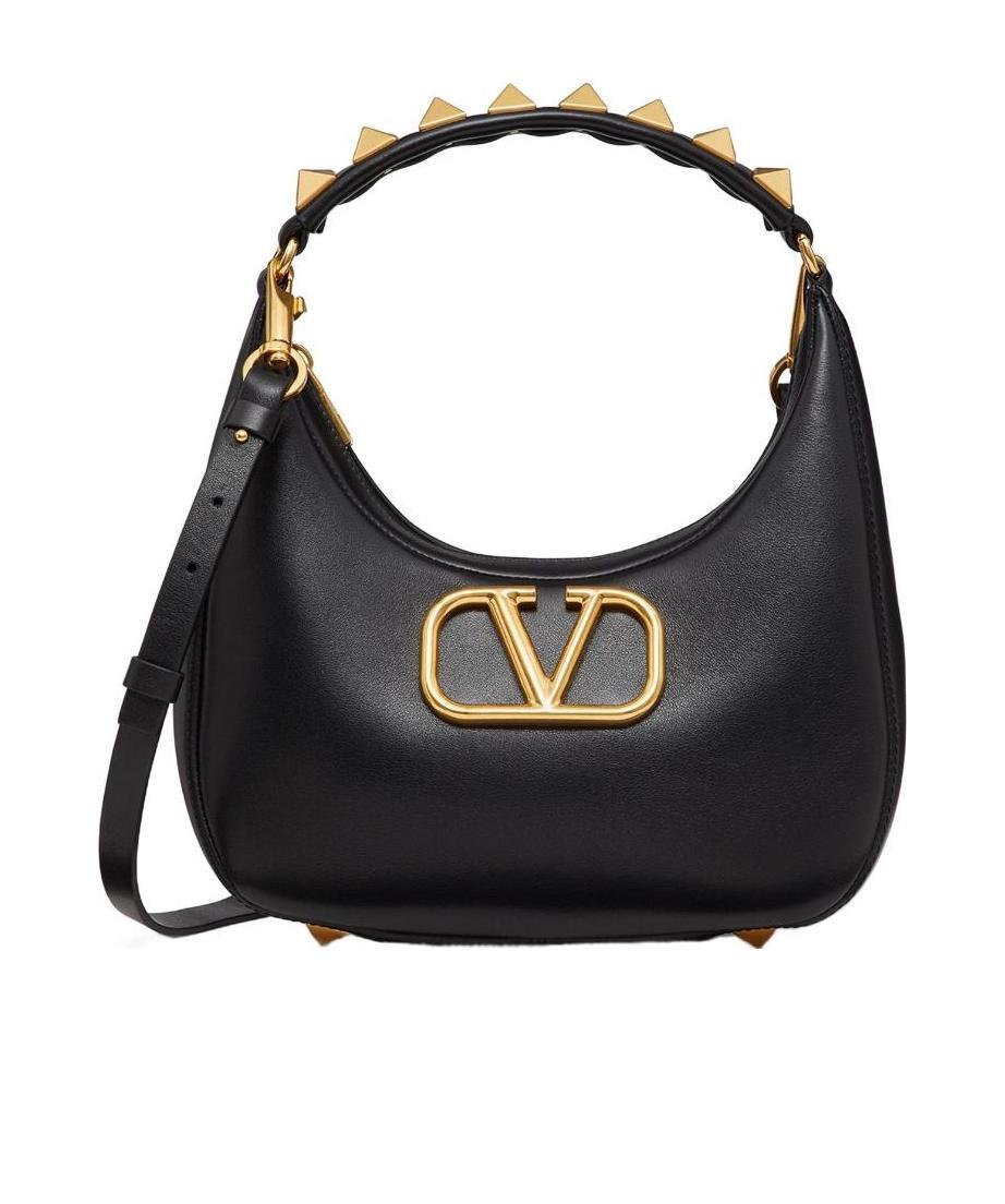 Valentino Vlogo Roman Stud Tote Bag In Black