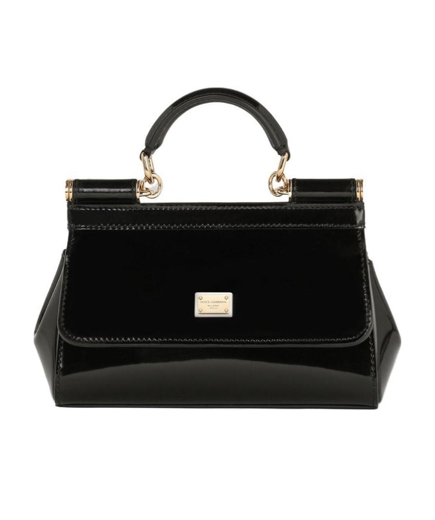 Dolce & Gabbana Sicily Leather Crossbody Bag In Black