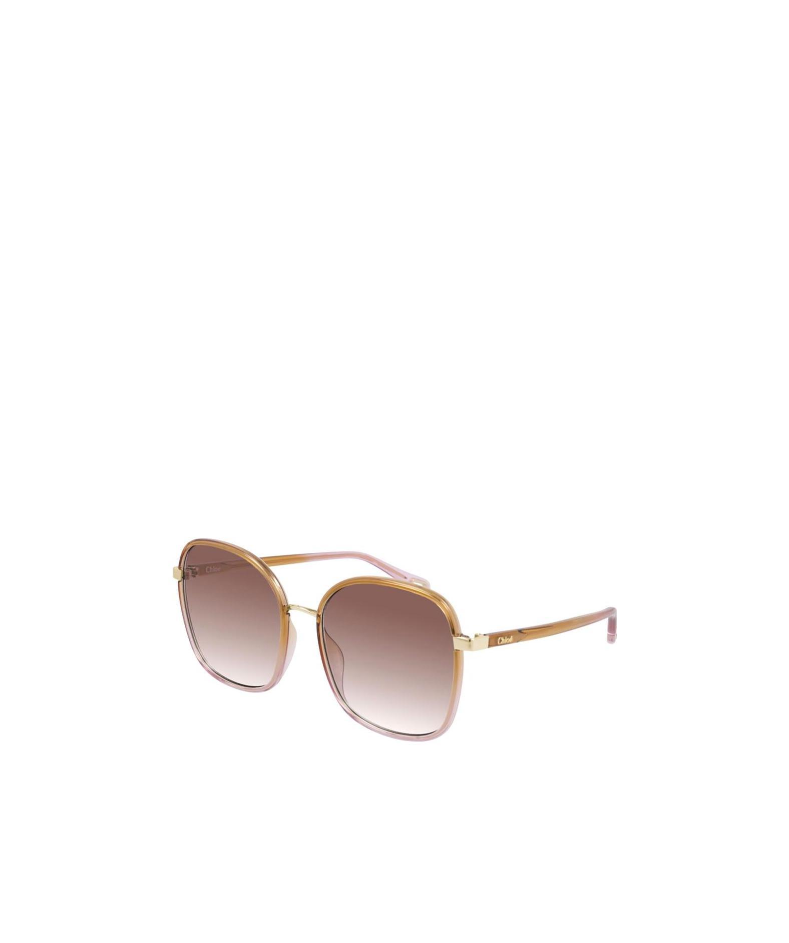 Chloé Franky Oversized Square-frame Sunglasses In Nude