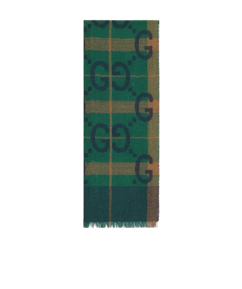 GUCCI GG-PATTERN WOOL SCARF
