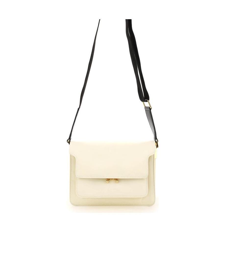 Marni Trunk Strapped Shoulder Bag In Nude