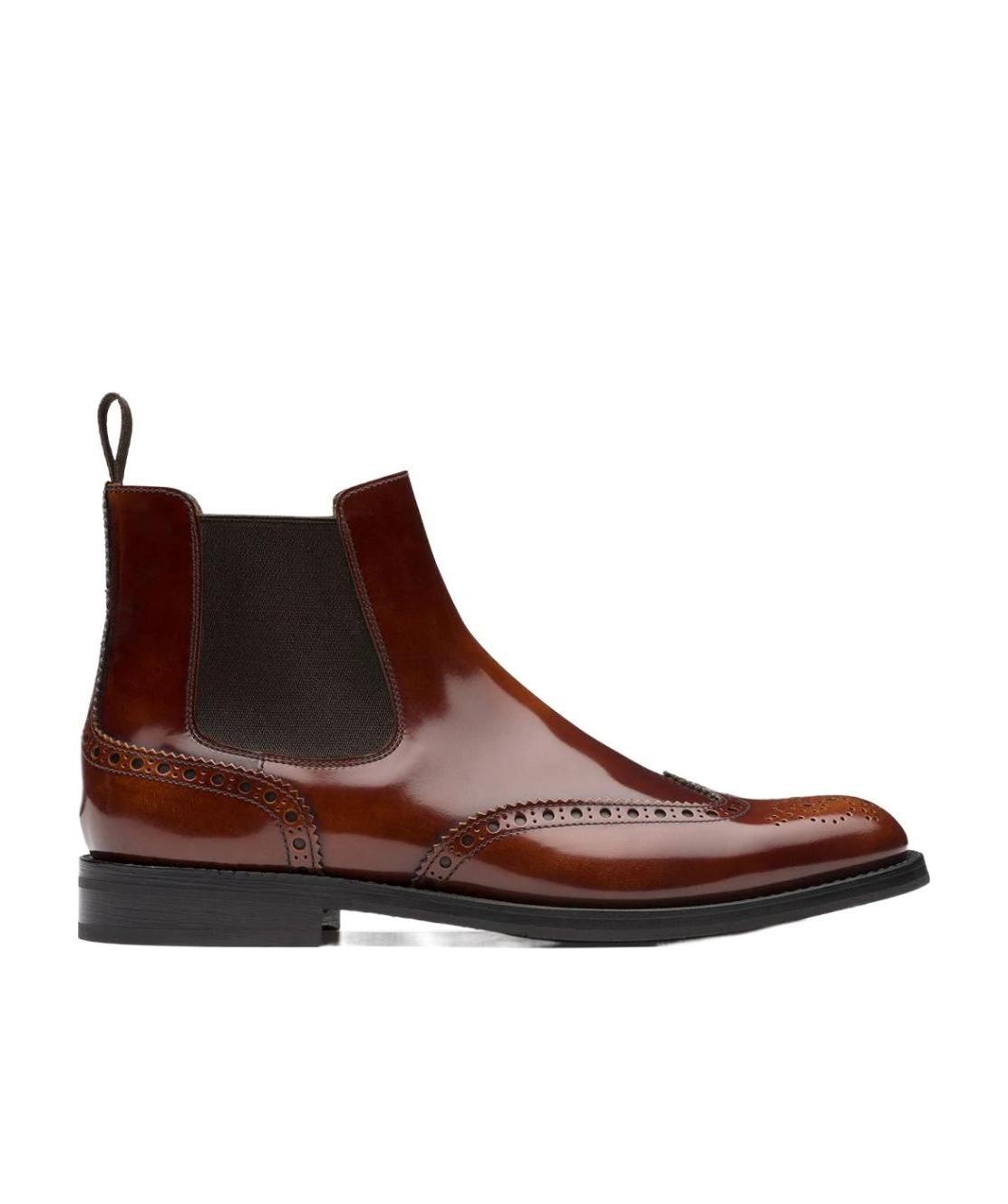 Church's Ketsby Glossed-leather Chelsea Boots In Brown