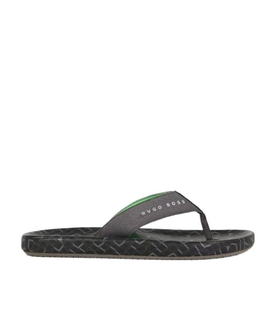 Hugo Boss Logo Details, Flip-flops. In Black