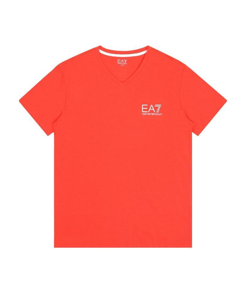 EA7 LOGO T-SHIRT WITH ROUND NECK