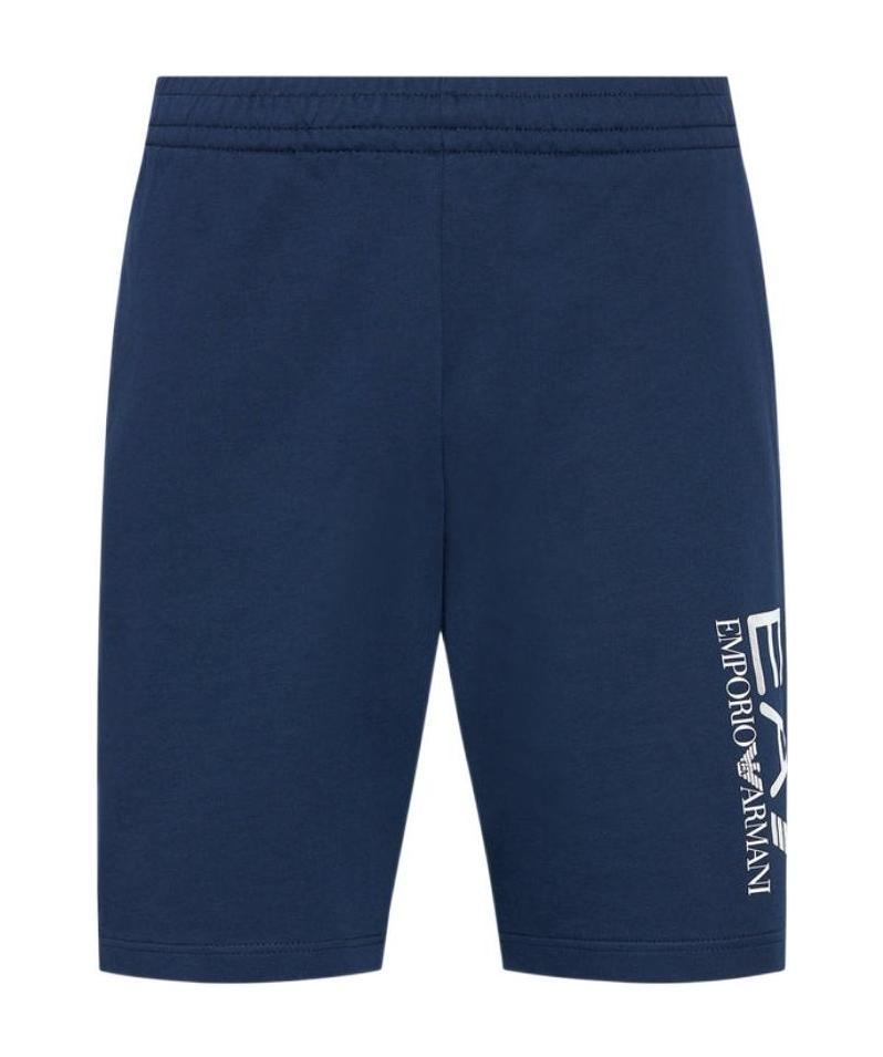 Ea7 Logo Detail Shorts In Blue