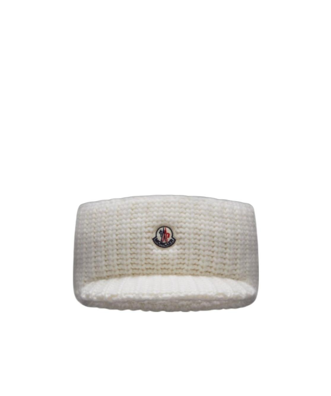 Moncler Logo-patch Knitted Headband In Gray