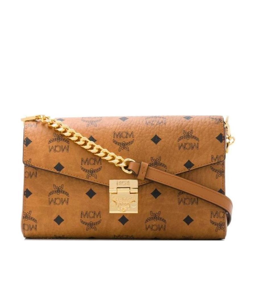 Mcm Millie Foldover Crossbody Bag In Brown