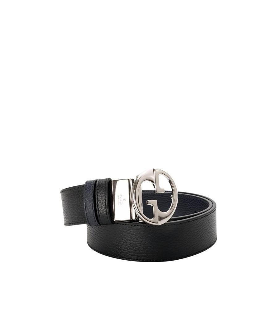 Gucci Logo Double G Double Sided Belt In Black