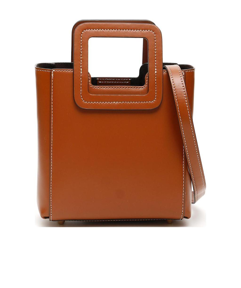 Staud Mini Shirley Tote In Brown