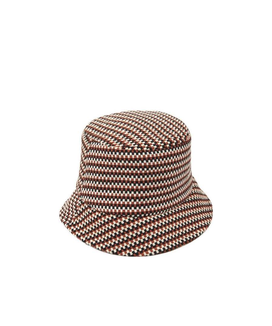 Chloé Checkered Ripple Cap In Multicolor