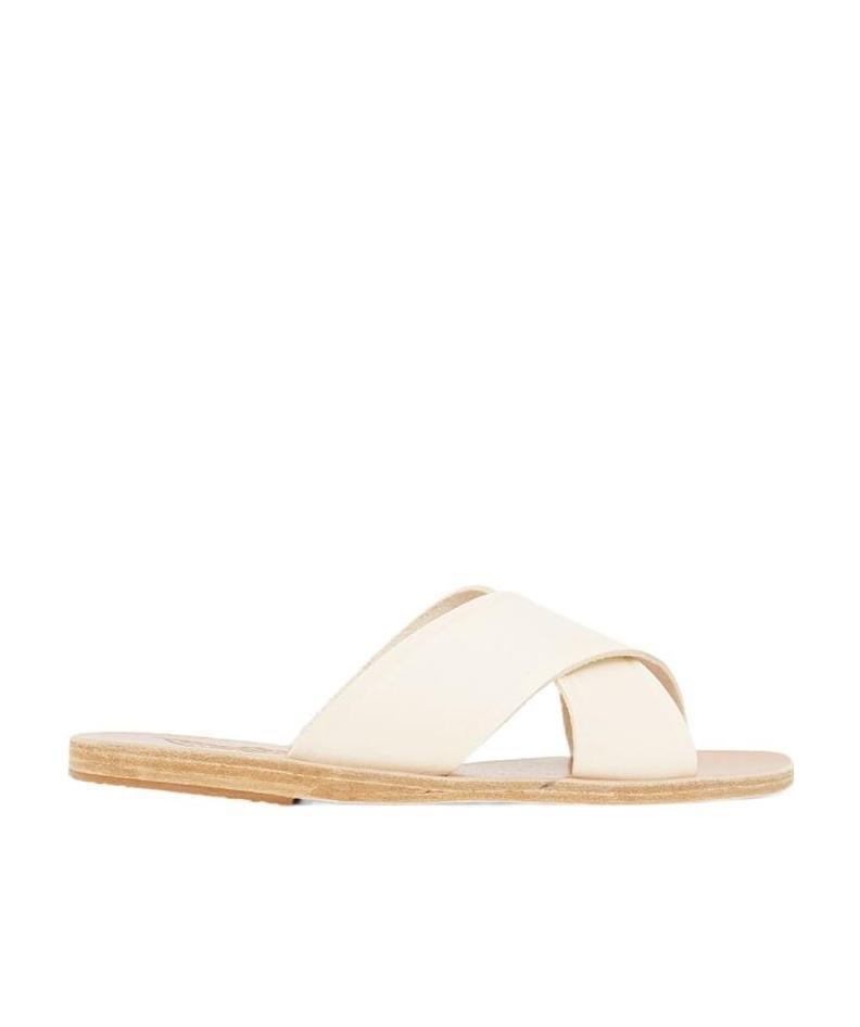 Ancient Greek Sandals Gray Logo Sandals In Nude