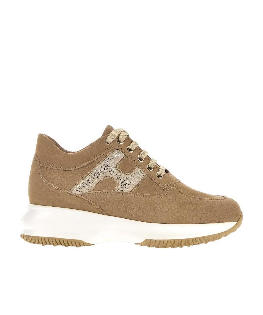 Hogan Interactive Low-top Sneakers In Brown