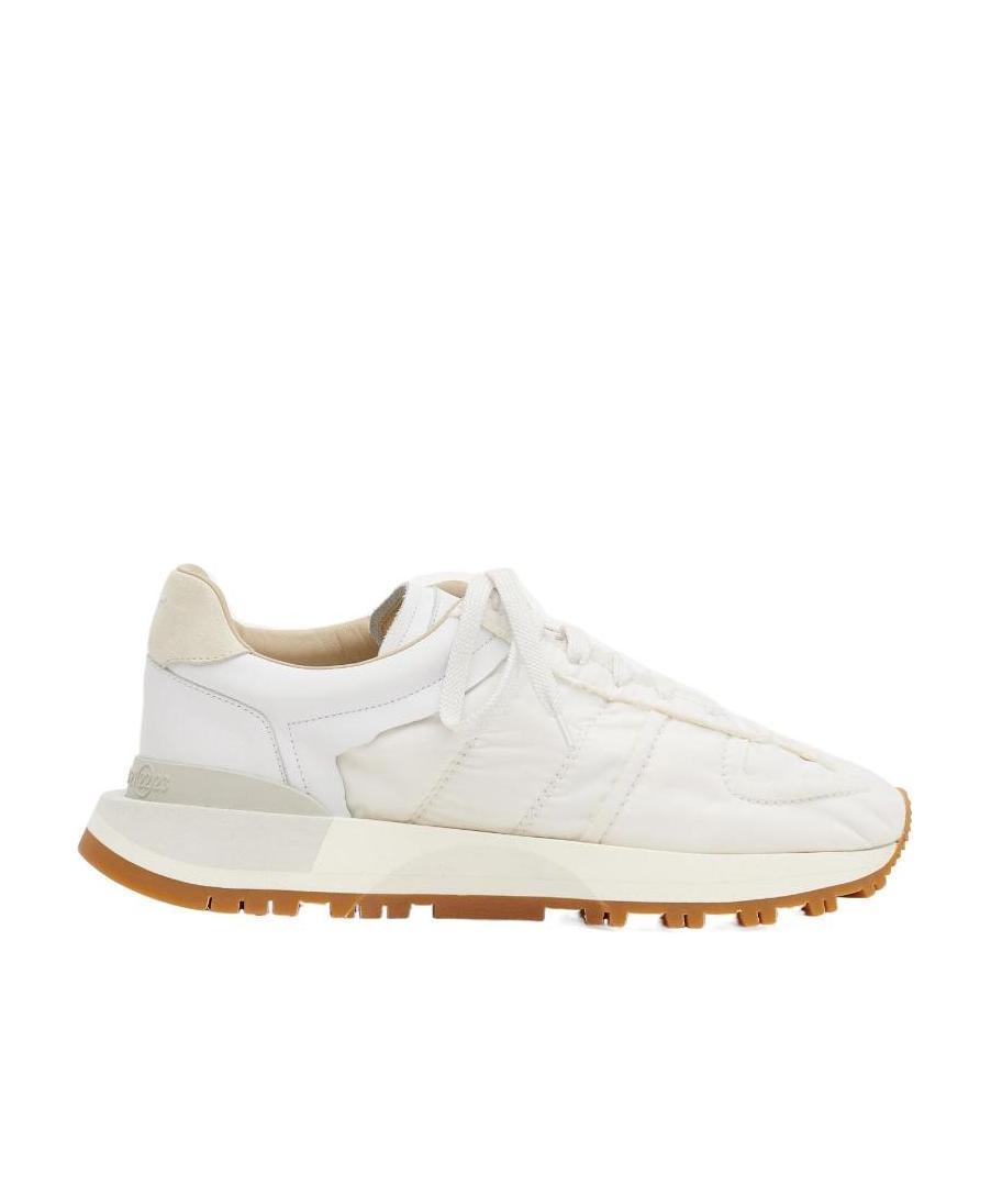 Maison Margiela Leather Sneakers White In White