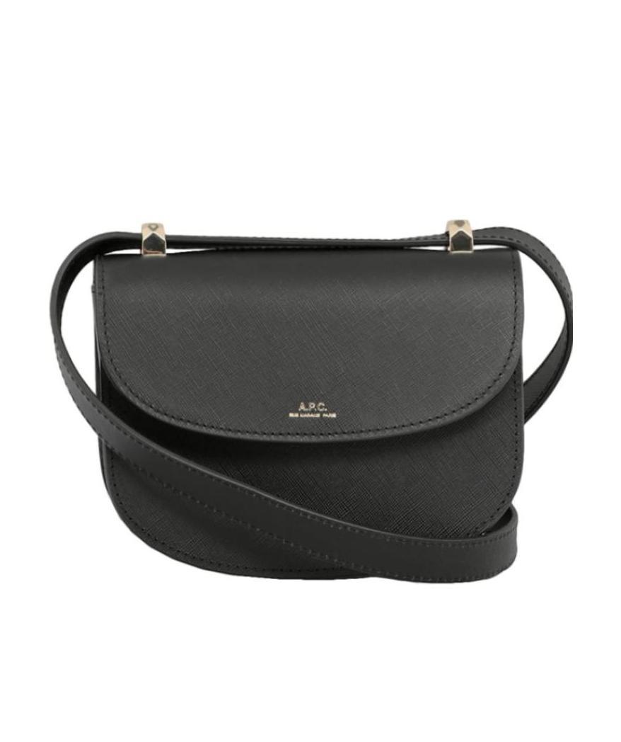 Apc Structured Mini Shoulder Bag With Adjustable Strap In Black
