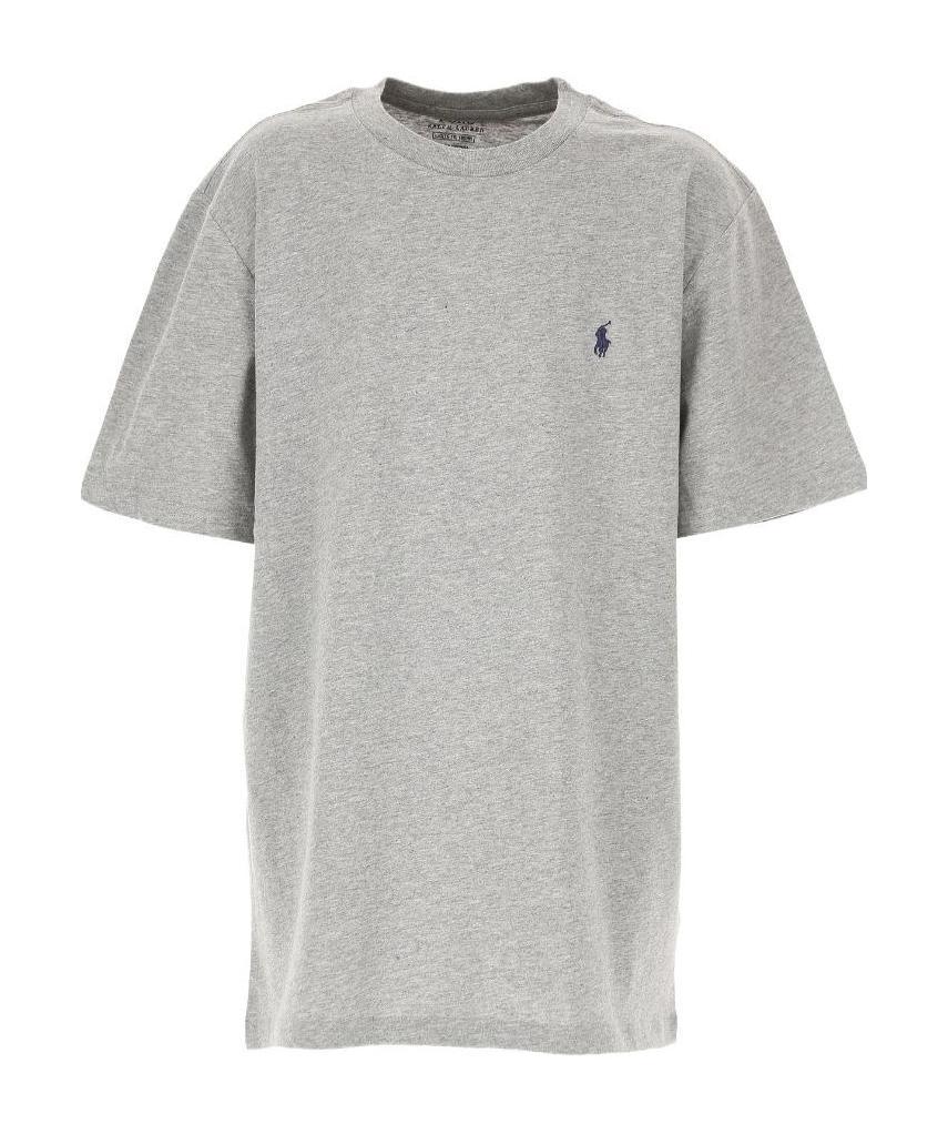 Ralph Lauren Embroidered Logo T-shirt In Gray