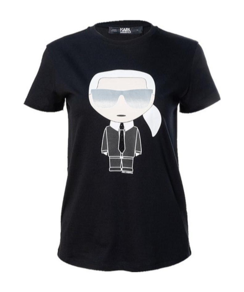 Karl Lagerfeld Graphic-print Short-sleeve T-shirt In Black