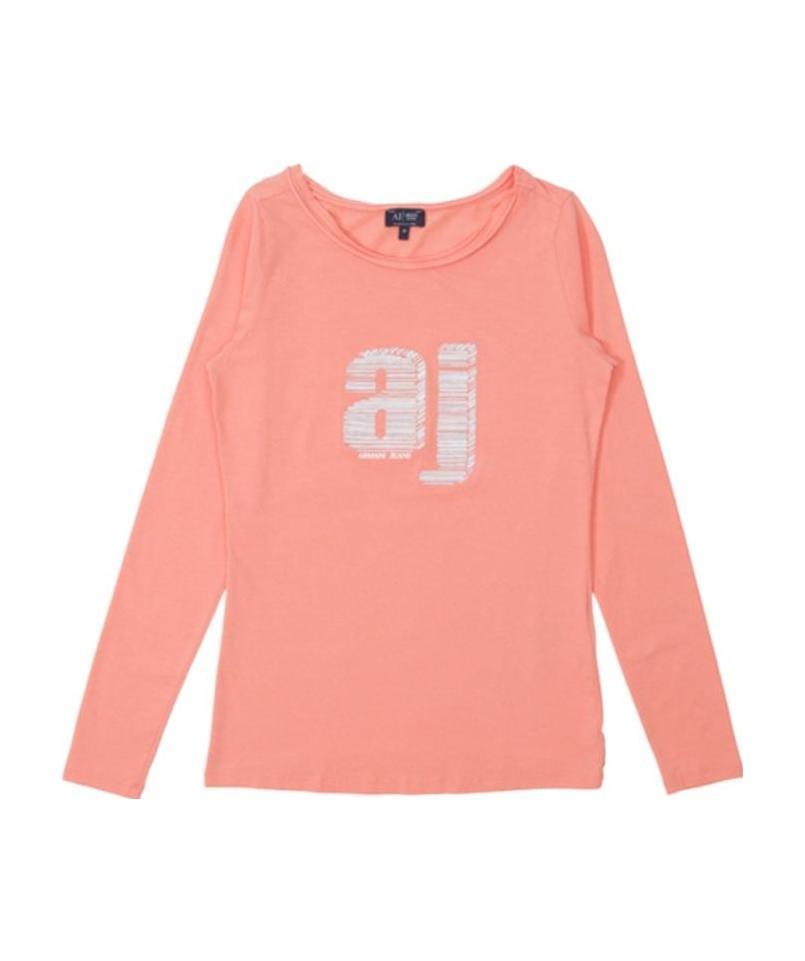 Shop Armani Jeans Logo Details T-shirt In Pink