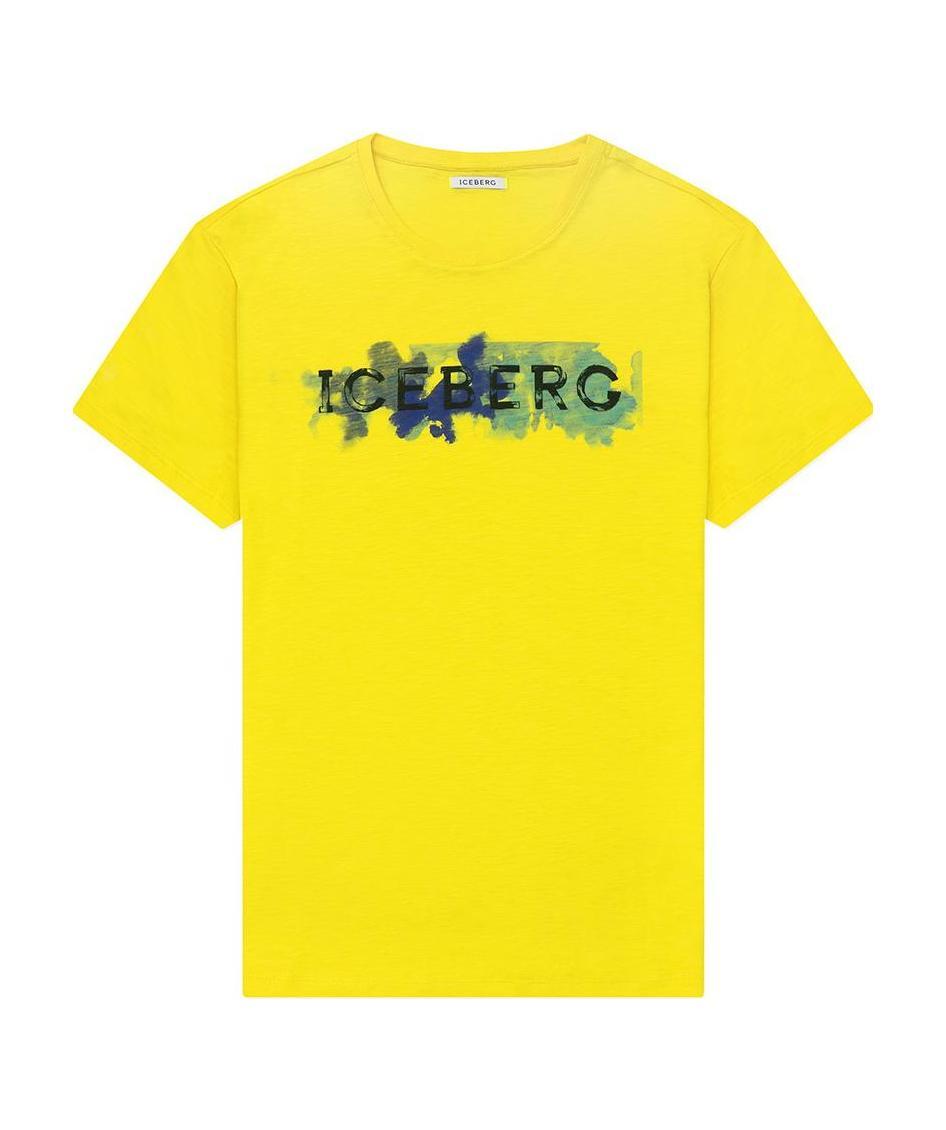Iceberg Printed T-shirt In Yellow