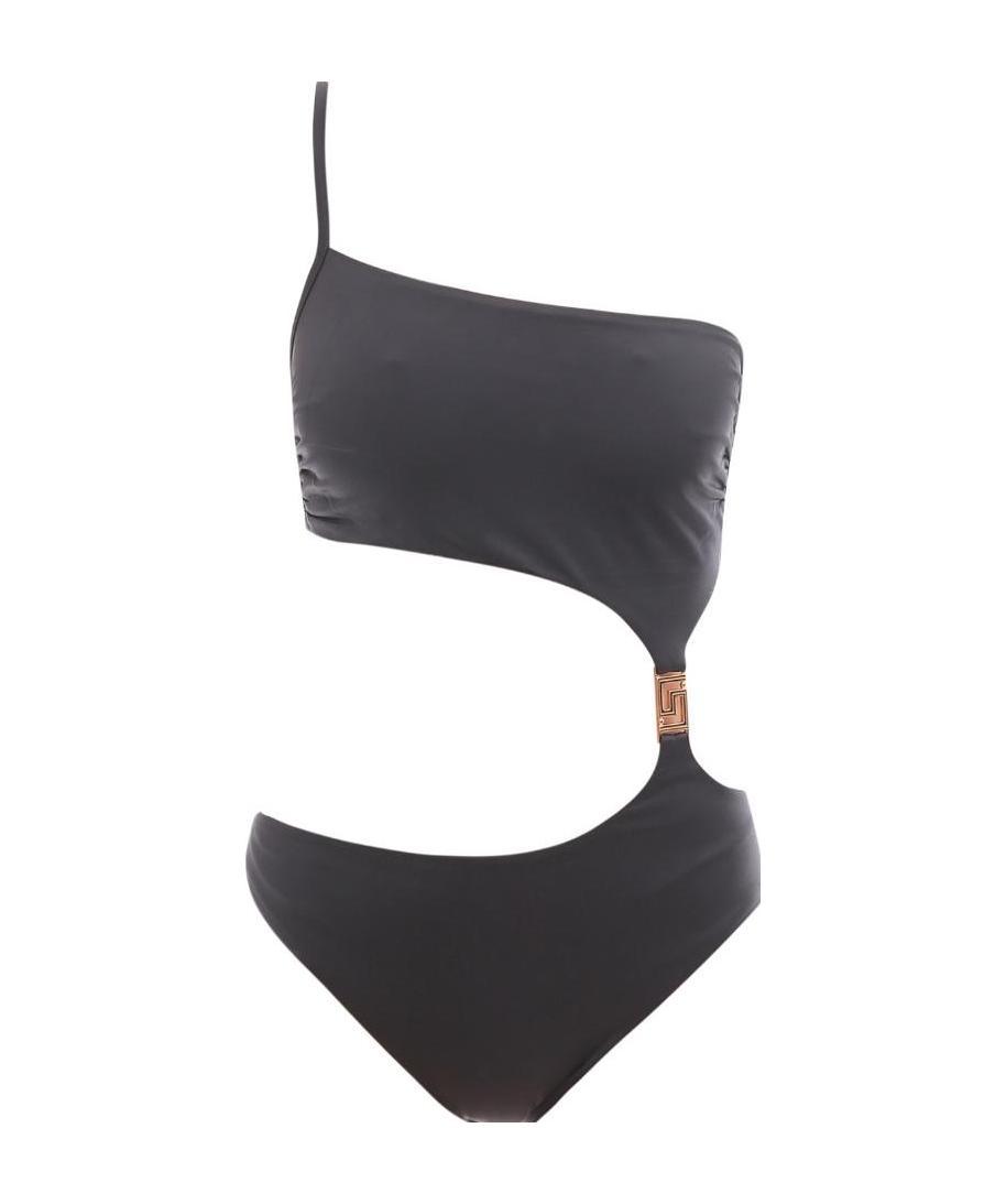 Versace Cut Out One Piece Swimsuit In Black