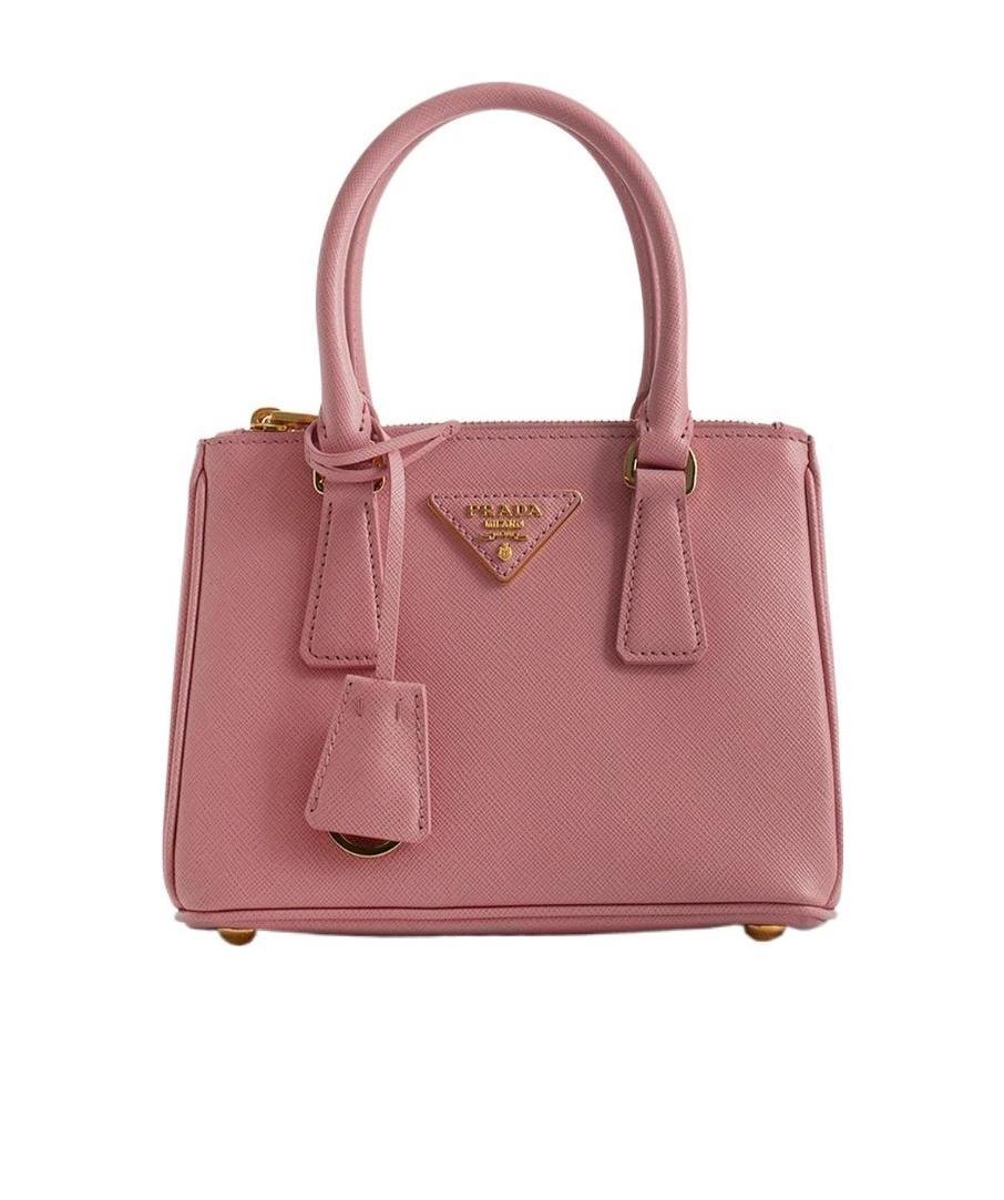 Prada Logo Shoulder Bag In Pink