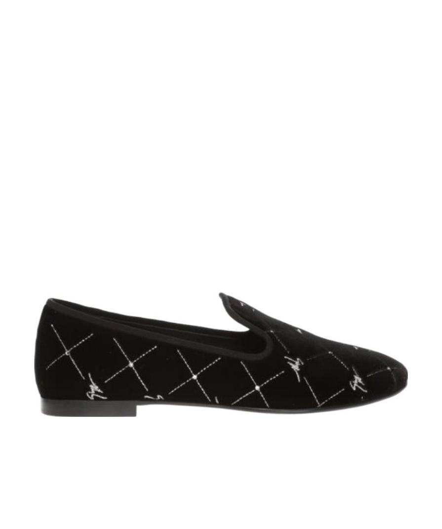 Giuseppe Zanotti Velvet Love Shoes In Black