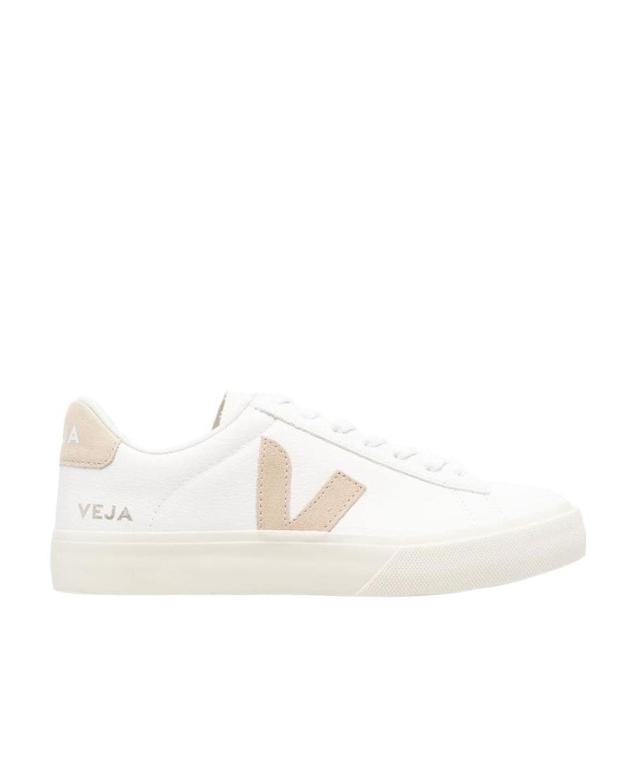 Veja V-12 Leather Extra White Sable Trainers In White