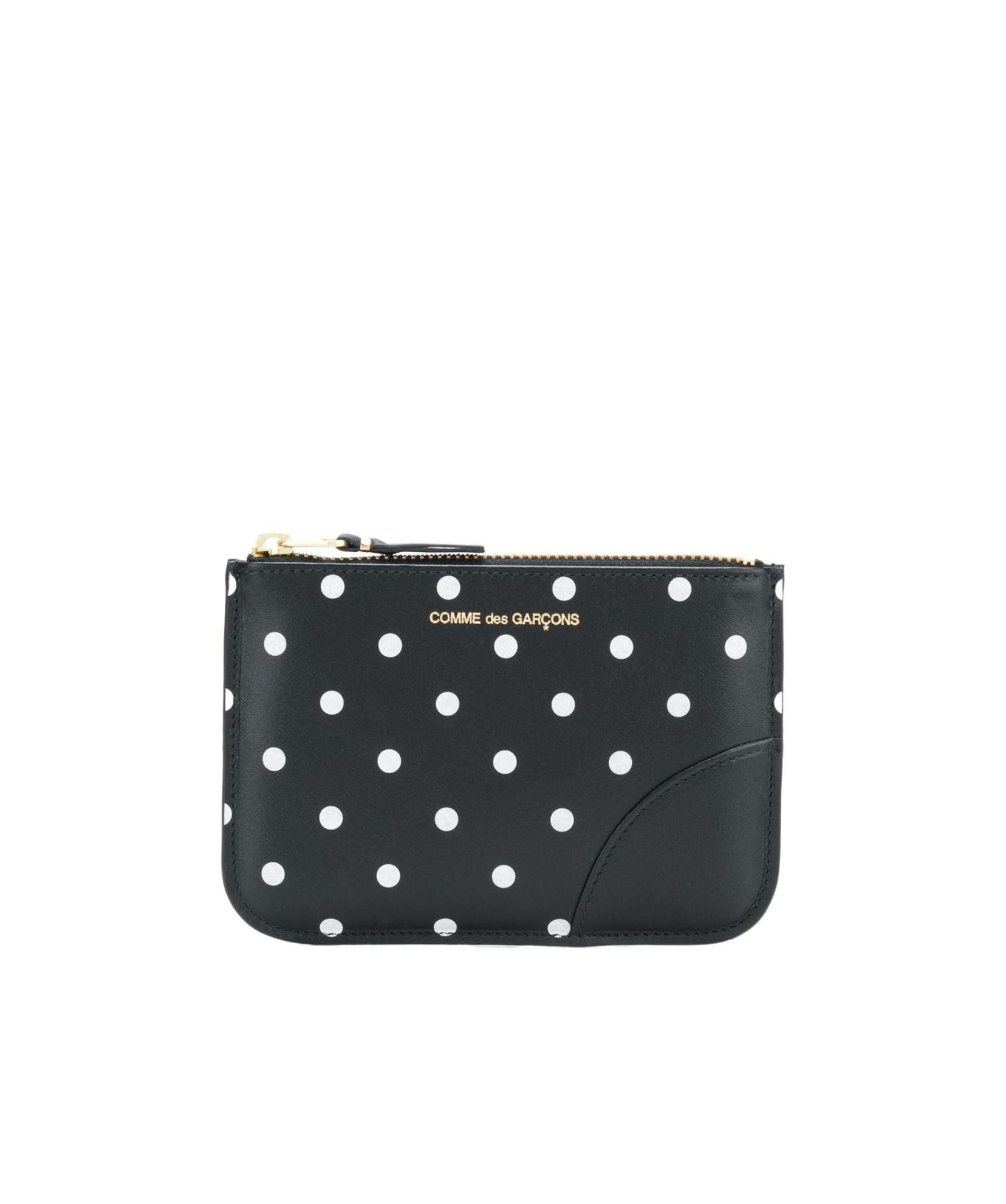 Comme Des Garçons Comme Des Garcons Wallet Polka Dot Wallet In Black
