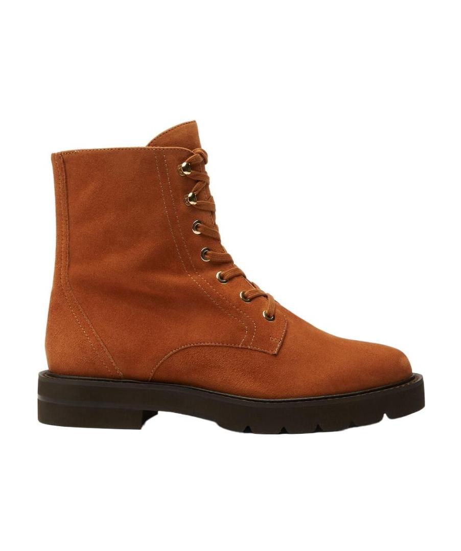 Stuart Weitzman Mila Lift Lace-up Boots In Brown