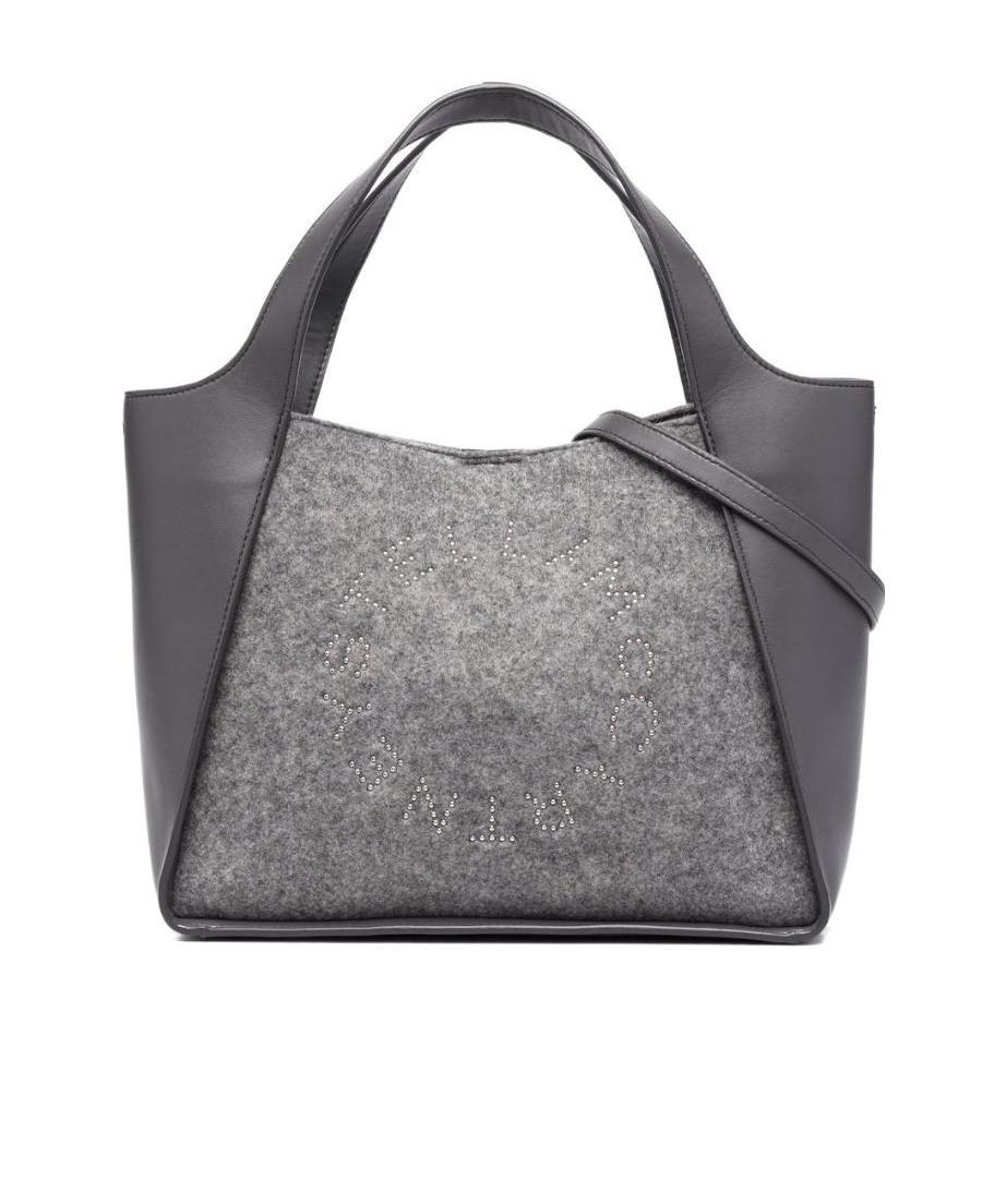 Stella Mccartney Eco Felt Top-handle Shoulder Bag In Gray