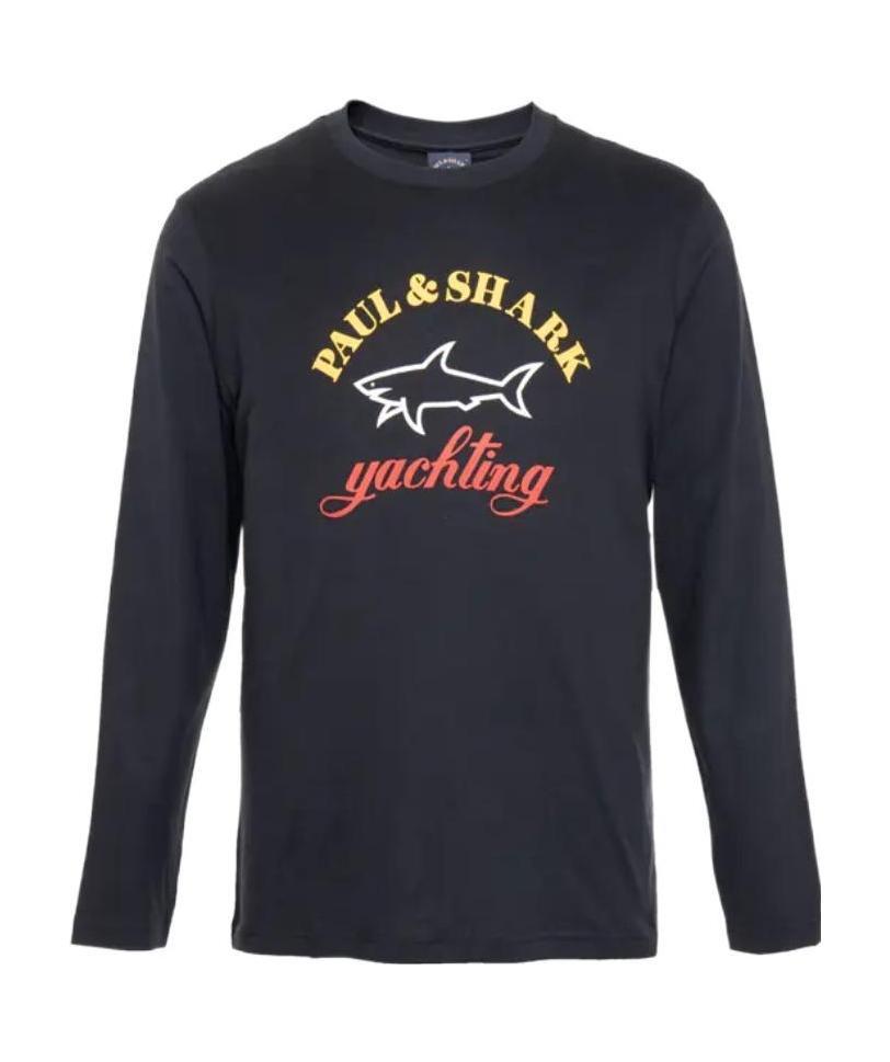 Shop Paul & Shark Logo Details T-shirt In Black