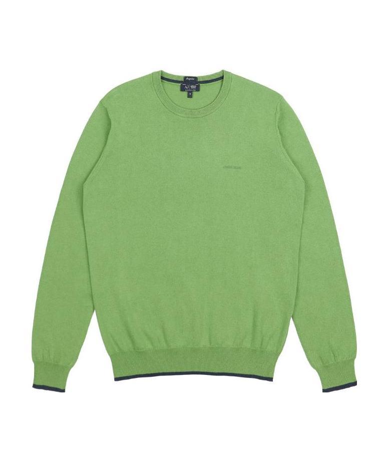 ARMANI JEANS ROUND NECK PATCH PULLOVER