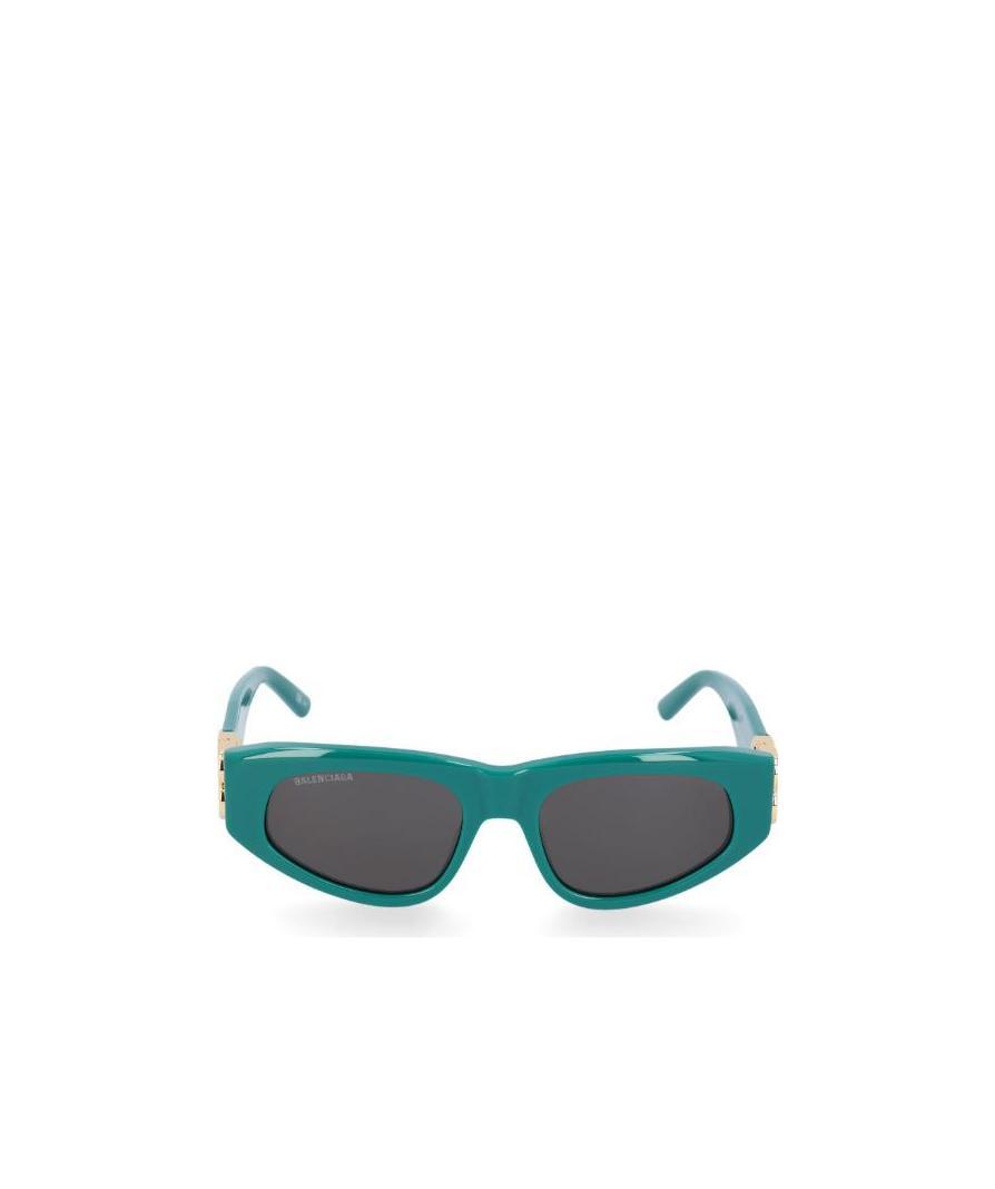 Balenciaga Eyewear Rectangular Frame Sunglasses In Green