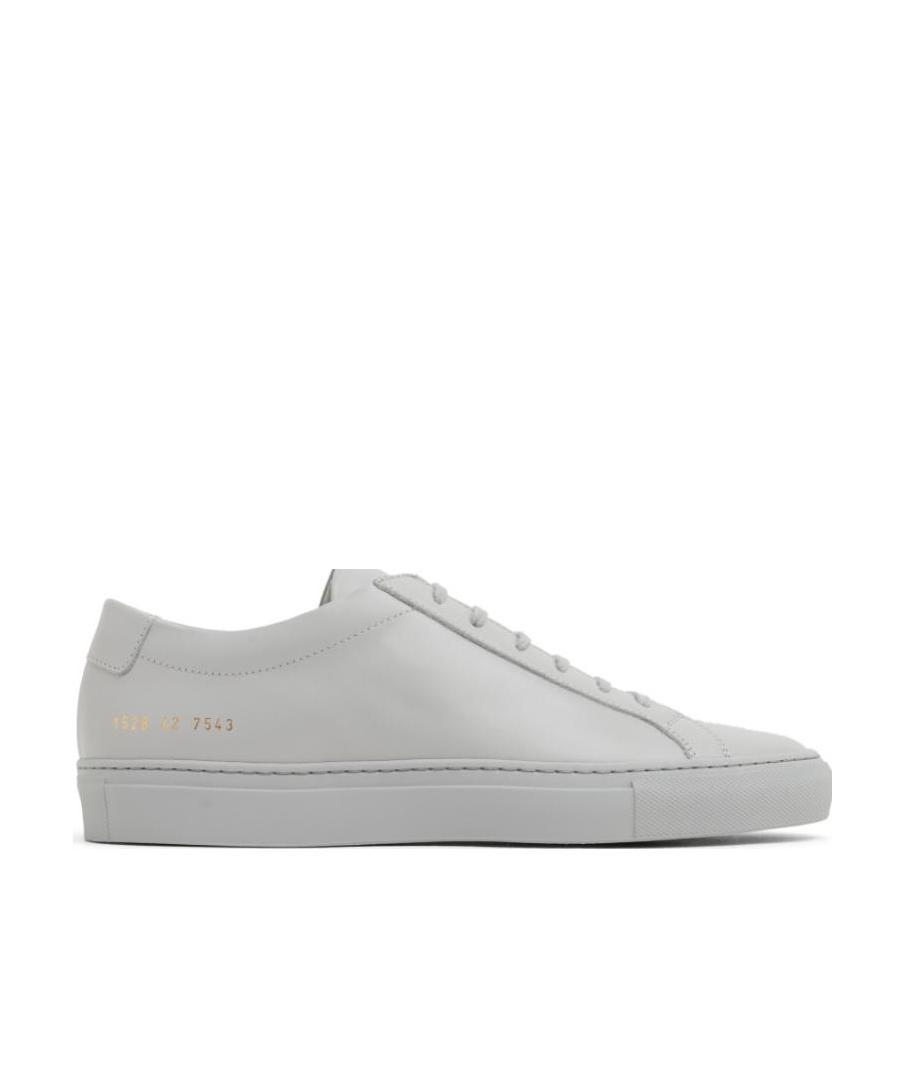 Common Projects White Leather Achille Low Sneakers In Gray