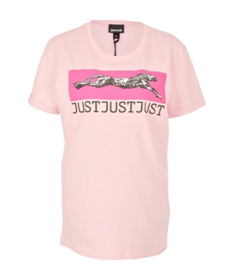 Just Cavalli Logo Printed T-shirt In Nude