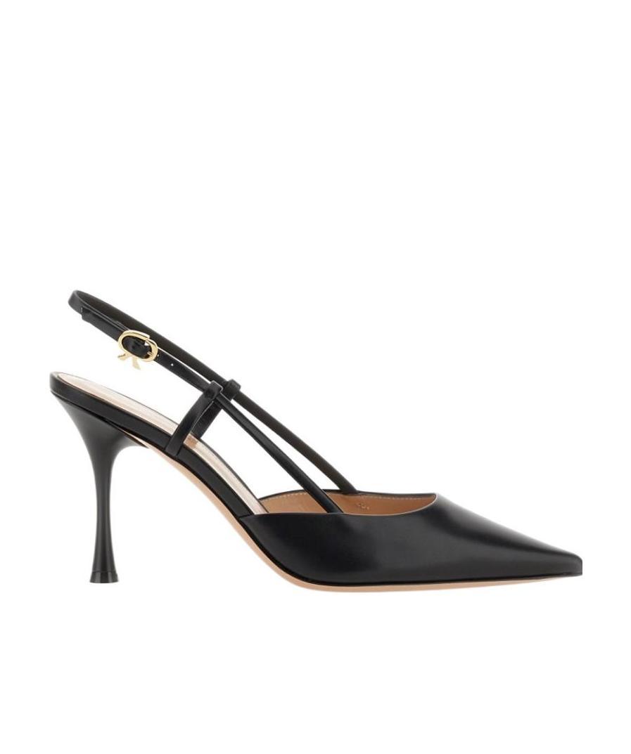 Gianvito Rossi 85mm Ascent Leather Slingback Pumps In Black