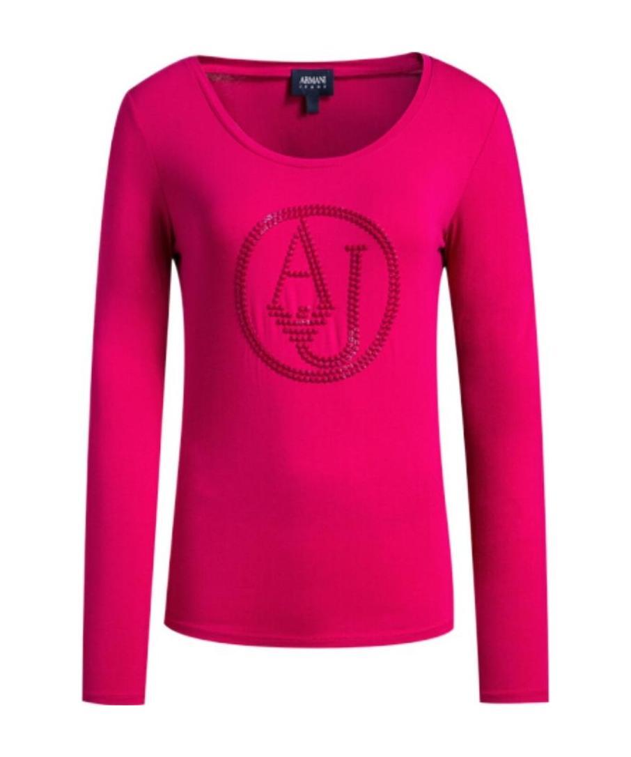 Shop Armani Jeans Logo Details T-shirt In Red