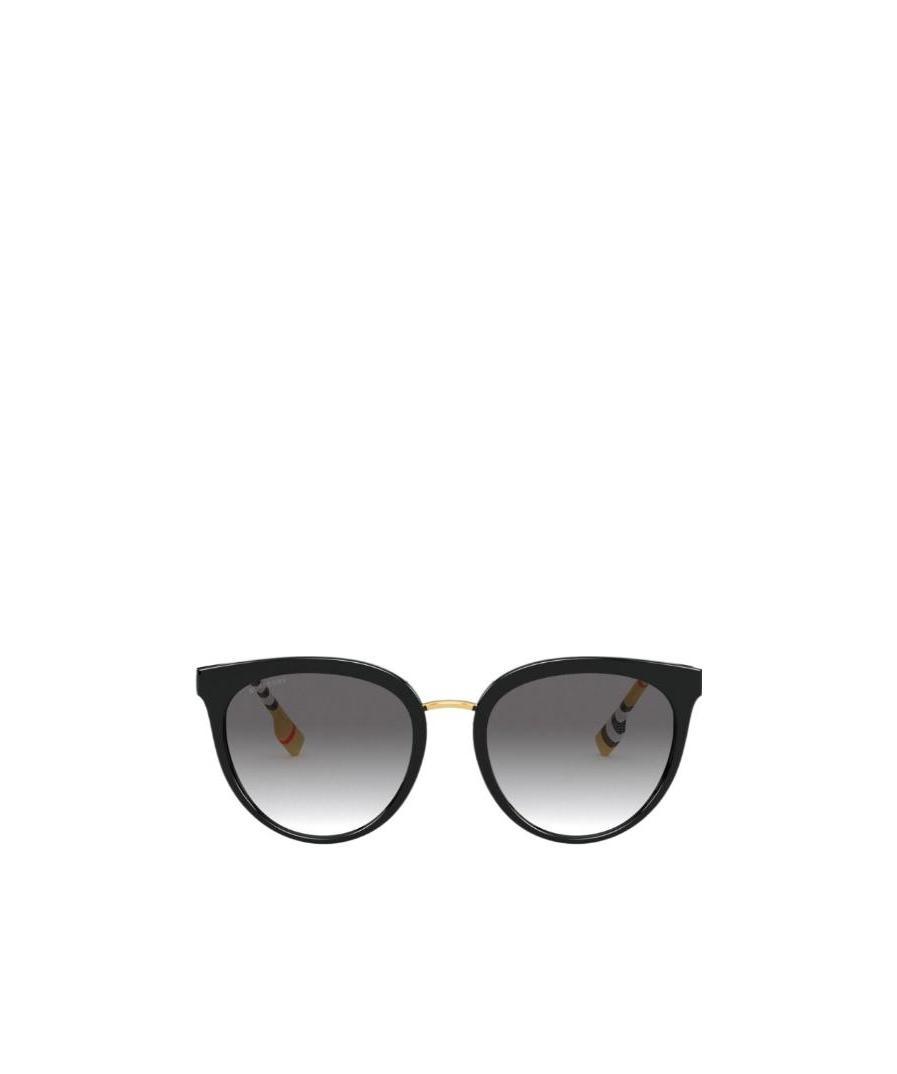 Burberry Womens Black Be4316 Phantos-frame Acetate Sunglasses In Gray