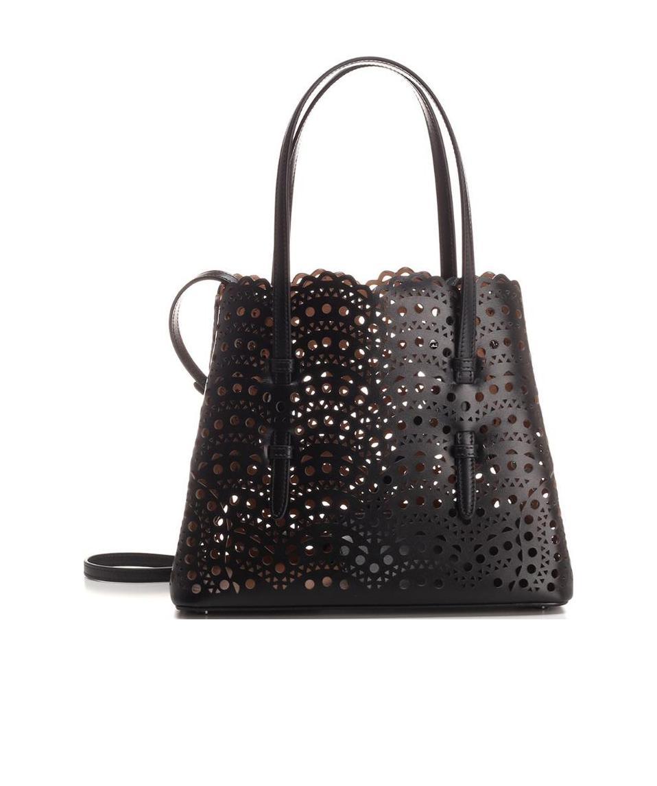 ALAÏA MINA LEATHER TOTE BAG