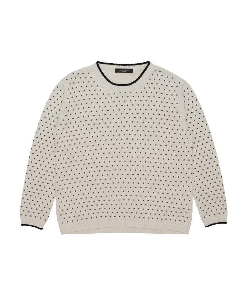Weekend Max Mara Polka Dot Printed Pullover In White