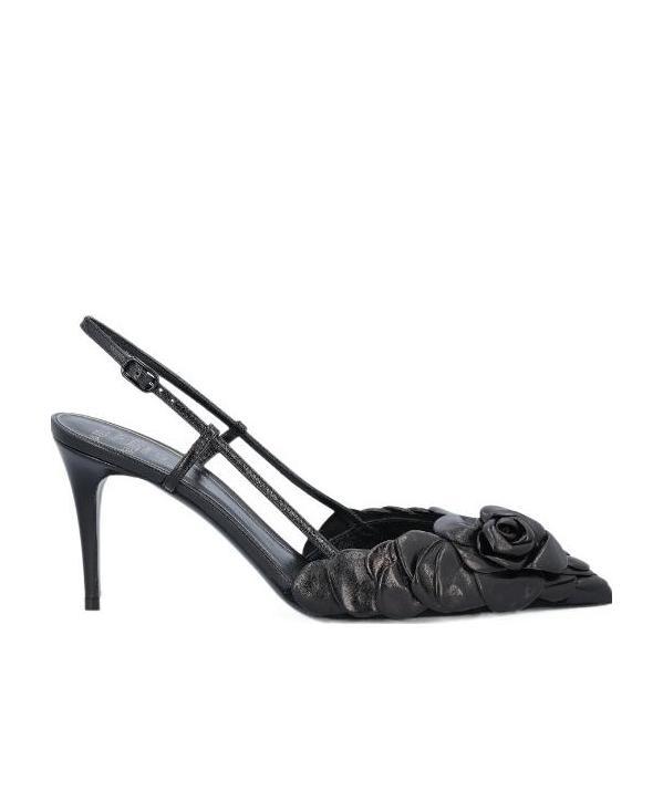 Valentino 80mm Atelier Slingback Pumps In Black