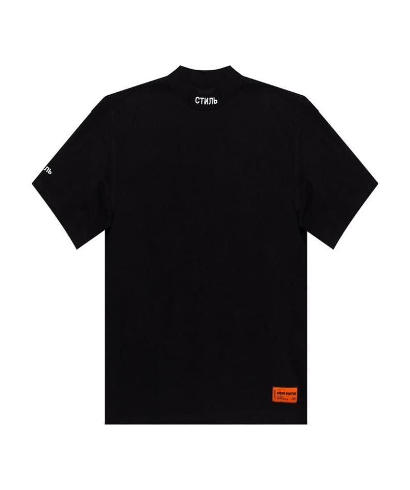 Heron Preston Short-sleeve Roll-neck T-shirt In Black