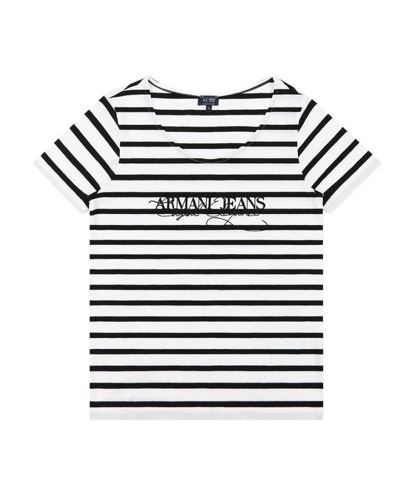 ARMANI JEANS STRIPED PRINTED T-SHIRT