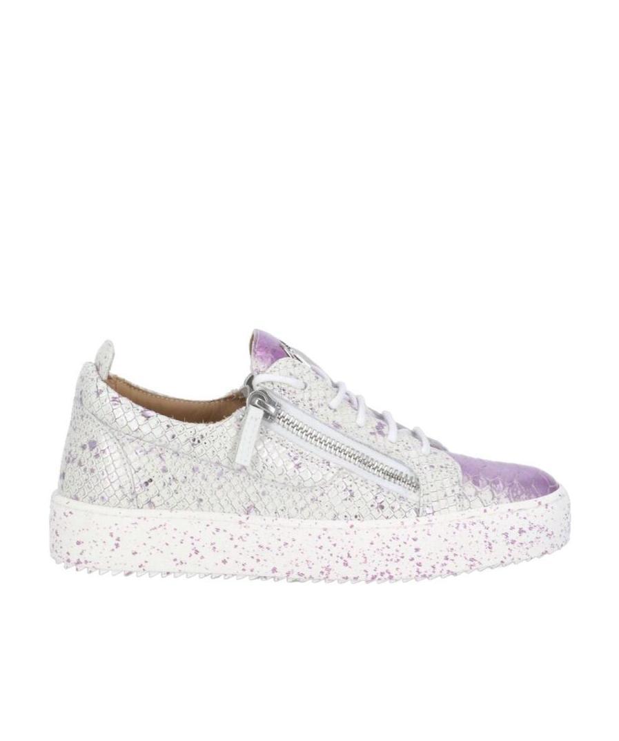 Giuseppe Zanotti Gail Silver Sneakers In White