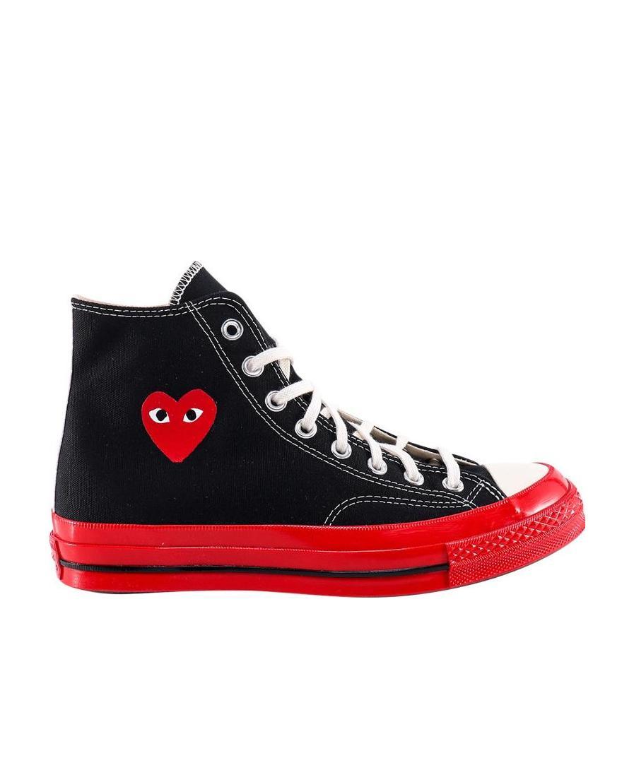 COMME DES GARÇONS PLAY X CONVERSE HIGH-TOP SNEAKERS