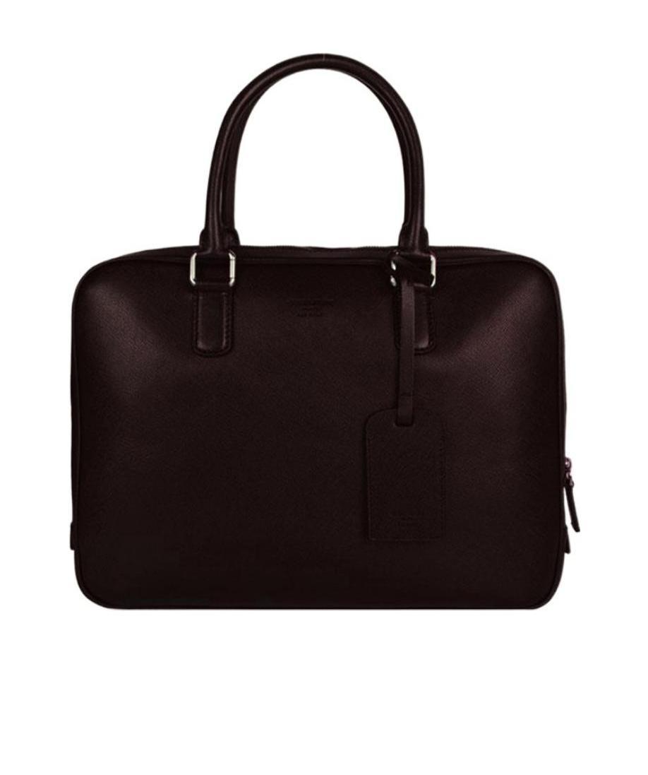 Giorgio Armani Handheld Briefcase In Black