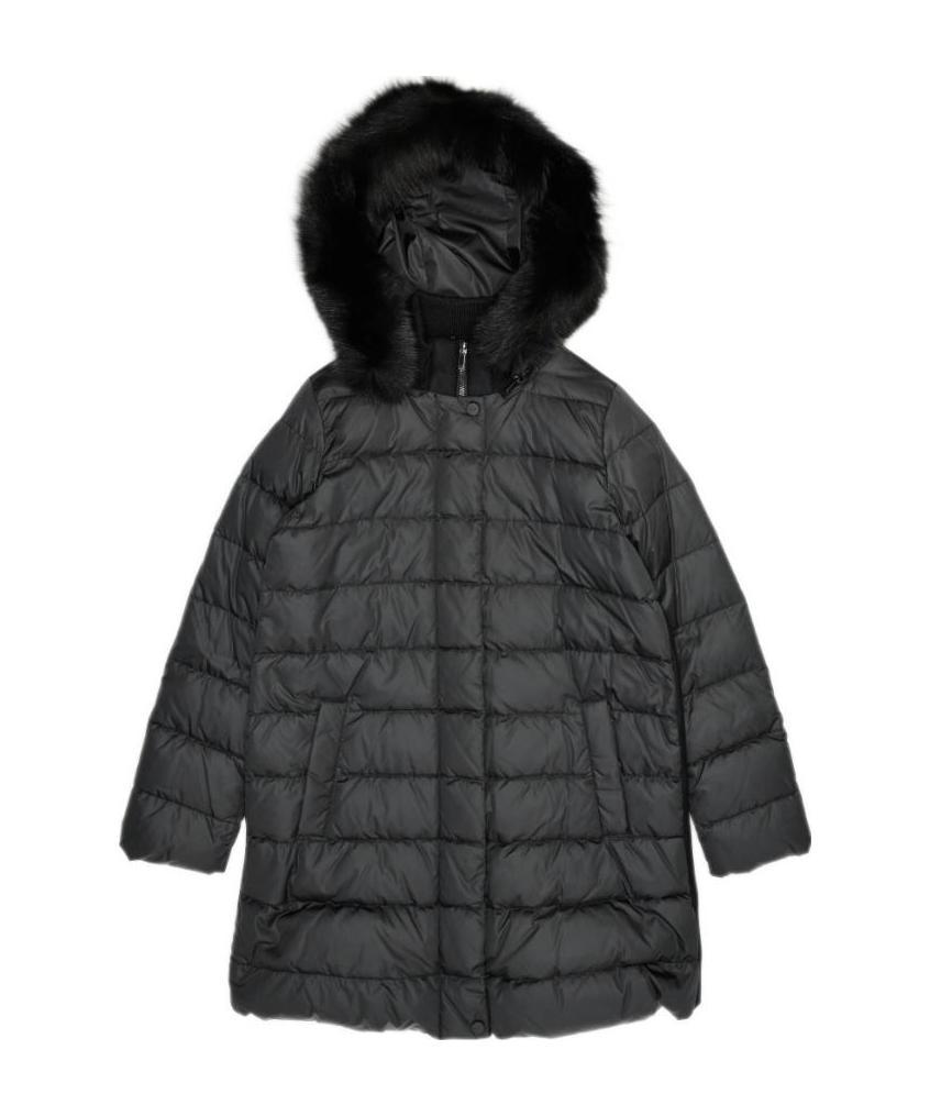 Max Mara Black Quilted Down Jacket In Black