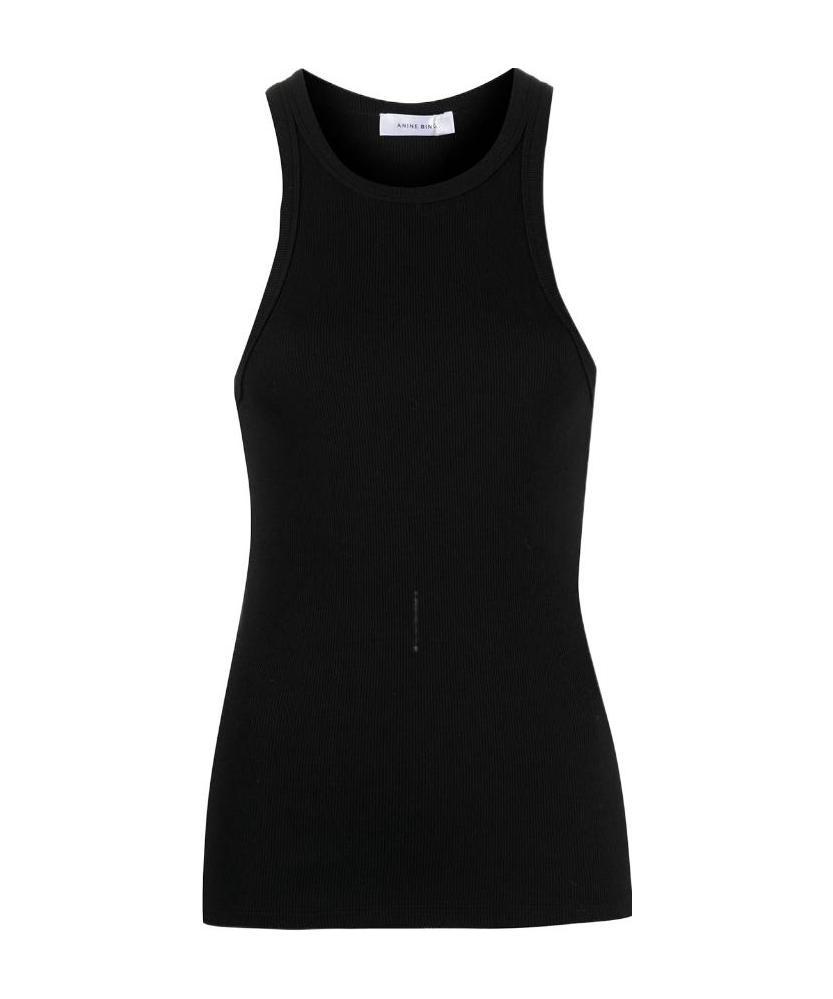 Shop Anine Bing Eva Racerback Tank Top In Black