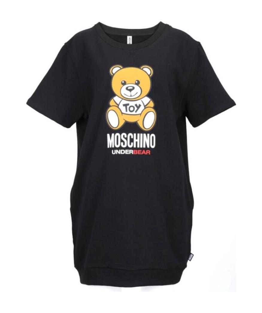 Moschino Logo Printed Dress In Gray