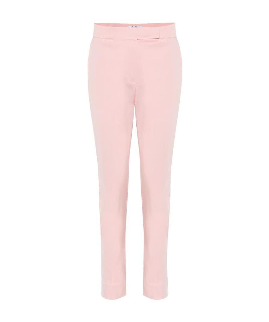 Max Mara Luana Straight Casual Pants In Pink